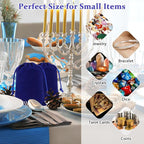 Shintop 20pcs Velvet Gift Bags, 4x6inch Blue Jewelry Bags Drawstring Coin Pouches for Dice Custom Packaging