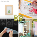 5 Pack 12x12x.02” Clear Plastic Sheet, Plexiglass Craft Plastic Sheets PET Flexible Lightweight Clear Plastic Sheets for DIY Craft Projects, Picture Frames(5, 12” x 12”x 0.02”)
