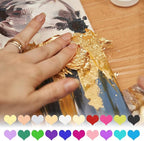 PATIKIL Gold Leaf Sheets for Art 3.7" x 3.4", 100 Pcs Gold Foil Sheet Metallic Leaf Papers for DIY Crafts Resin Furniture Nails Paintings Home Decoration, Pink Purple
