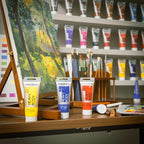 MEEDEN Acrylic Paint Scarlet Red: Bundled with Titanium White Color - 100ml/3.38oz x 2 Bulk Heavy Body Acrylic Paint Tubes for Art Craft Painting