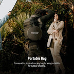NEEWER 80cm Light Reflector with Handle & 3/8" Thread, 5 in 1 Foldable Round Light Diffuser, Translucent/Silver/Gold/White/Black for Studio or Outdoor Photo Lighting, RF-80II