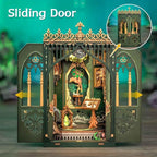Fsolis Book Nook Kits, DIY Miniature House Kit 3D Puzzles for Adults Bookshelf Decor Gifts for Women Teenagers Craft Lovers(The Darkness Herbarium)