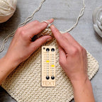 Personalized Multi-Color Beaded Wooden Sewing Row Counter with Name and Chain Knitting Tool Custom Wooden Knitting Row Counter Birthday Gift for Knitting Lovers