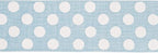 MEEDEE Blue Burlap Ribbon 2.5 Inch with White Polka Dot Blue White Wired Ribbon for Baby Boy Wreaths and Showers, 10 Yards