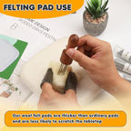 OEHPICC Needle Felting Pad, 6x6 Inch Natural Wool Felting Mat for Wool Craft Project, Needle Felting Supplies