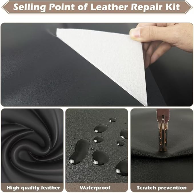 Leather Repair Tape, 16x79 inch Leather Patches for Furniture, Self Adhesive Leather Repair Patch for Sofas, Couches, Leather Covers, Seats, Chairs, Vinyl Repair Tape Navy Blue-Fine Grain