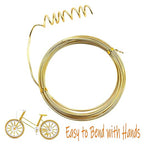 Cinvo 3 Rolls Craft Wire Jewelry Beading Wire Flexible Aluminum Wire Tarnish Resistant for DIY Jewelry Craft Making (12 Gauge/2mm Thick, Silver, Gold and Rose Gold)