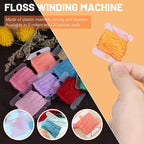 Tanstic 157Pcs Embroidery Floss Organizer Kit, Include 50 Color Embroidery Floss, Floss Bobbins, Bobbin Winder, Stickers, Needle Threader, Ruler, Scissor with 36 Compartments Jewelry Storage Box