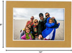 8x10 Mat Bevel Cut for 5.5x8.5 Photos - Acid Free Rattan Beige Precut Matboard - For Pictures, Photos, Framing - 4-ply Thickness