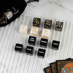 48 PCS MTG Dice Counters Bulk Black Ability Keywords Counter Marble Life Buff Tokens Dice Compatible with Magic The Gathering Cards Game Accessories