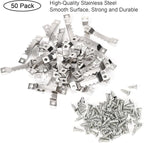 Small Sawtooth Picture Hangers 50 Pack Steel Sawtooth Hangers with Screws for Hanging Canvas Photos Frame Clock Paintings Artwork (Silver)
