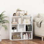 Giantex 7 Cube Bookshelf of 2, Free-Standing Wooden Bookcase, 4 Tier Home Display Shelf, Horizontal Storage Unit w/Anti-Toppling Devices, Open-Back Display Rack for Study, Living Room, White