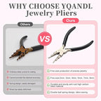 Jewelry Making Tool - High-Carbon Steel Bail Making Pliers with 2-9mm Adjustable Looper, Professional Wire Looping Tool for Earrings, Rings & Crafting (Multi-Functional Design) Jewelry Pliers