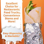 Insulation Sandwich Wrapping Paper Aluminum Foil Sheets - [100 Pack] - (14" x 10.3") - Aluminum Foil Sandwich Wrap Sheets For Sandwich Wraps, Burritos and BBQ