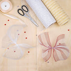 Anivia Deco Mesh Ribbon, 10inch x 30 Feet Each Roll Metallic Foil Mesh Ribbon for Wreaths Swags, Holloween, and Christmas Tree Decoration (White/Silver Foil)