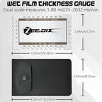 ZeeDix Stainless Steel Metal Wet Film Thickness Gauge Comb, 1-80 Mil Scale, Dual Scale Step and Notched Gauge Thickness Tool for Paints Resins