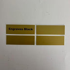 Blank Metal Plates for Laser Engraving - 4 Pack | Aluminum Sheets 0.020" Thick | CO2, Diode, Fiber Laser Compatible | Multiple Sizes & Colors (Gold (engraves black), 1x3 inch)