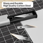 3 PCS Exacto Knife,Hidden Blade Design at The End,Comes with 5 Spare High Qualiry Carbon Steel Exacto Knife Blades. Craft Knife for Crafting, Arts,Modeling,Scrapbooking,Stencil,DIY Projects.Red