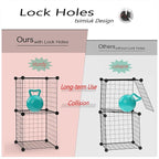35Pcs Cube Wire Connector replacement for Cube Storage Modular Closet Organizer and Metal Grid Shelving or Pet Animal Playpen (Black)
