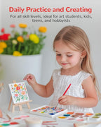 Mini Canvas Boards for Painting 36 Pack, 4x4 Inch Canvas Panels, 100% Cotton White Blank Art Supplies for Acrylics Oil Watercolor Tempera Paints