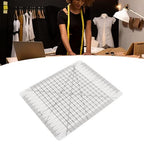 Pssopp Charming Shape Cut Ruler, Transparent Acrylic, Accurate Scale, Black Grid Line, Multifunction, Quilters Ruler, 25.5cm x 8.1in