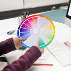 Garneck Creative Color Wheel Learning Chart Color Mixing Rotation Tool for Art and Nail Professionals Easy Use Colour Guide with Tints Shades and Definitions