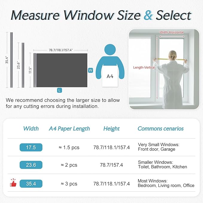DOWELL One Way Window Privacy Film with 3 Tools Window Tint for Home Sun Blocking Heat Control Anti UV Reflective Mirror Covering See Out Not in for House and Office Black Silver 17.5" X 157.4"
