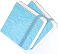 Funto Watercolor Journal 2-Pack, 3.9x3.9, 44 Pages Each,Cold-Pressed 100% Cotton,PU Leather Blue Hard Cover, Art Supplies for Mixed Media