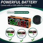 YZ Upgraded Digital Scoreboard with Timer, Mini Magnetic Electronic Scoreboard, LED Portable Scoreboard Basketball, Cornhole Score Keeper for Indoor&Outdoor Games