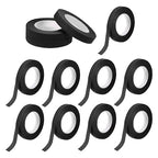 MECCANIXITY 12 Rolls Floral Tapes, 30 Yard x 1/16 in Florist Crepe Flowers Bouquets Tape Adhesive Waterproof for Flower Arranging Wrapping, Black