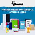 Rosmonde 12 Pack Bulk Composition Notebook Wide Ruled, 200 Pages (100 Sheets), 9-3/4 x 7-1/2", Hard Cover Wide Ruled Notebook Bulk, Assorted Colors Composition Notebook For School, Colors May Repeat