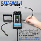 YIHUA 926 III 60W Digital Display Soldering Iron Station Kit w 2 Helping Hands, 6 Extra Iron Tips, Lead-Free Solder, Solder Sucker, S/S Tweezers, °C/ºF Conversion, Auto Sleep & Calibration Support