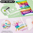 VINYL FROG Metallic Foil HTV Vinyl Roll 12" x5ft Rainbow Heat Transfer Vinyl Holographic Chrome Iron on Vinyl Easy to Cut & Weed DIY Heat Press Design for T-Shirts