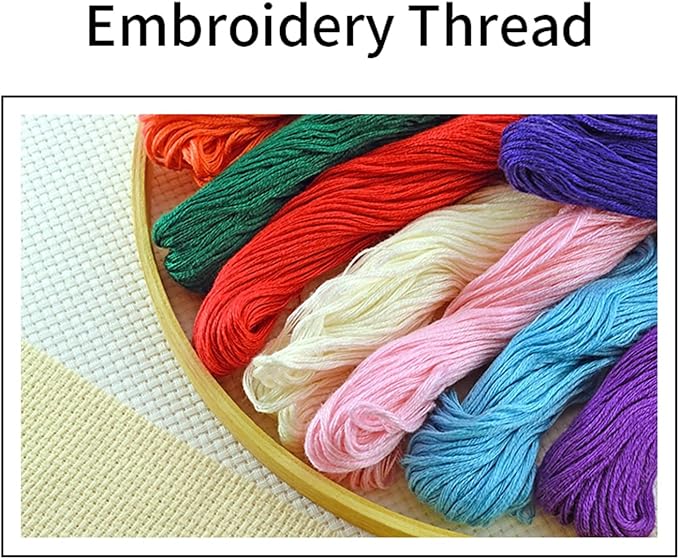 Joyhoor Cross Stitch Kits for Beginners Stamped Cross-Stitch Supplies Needlework preprint Embroidery Kits for Adults DIY Needlepoint Kits Embroidery Patterns 11CT-Colorful Tree 16x20 inchs