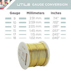 UTILE Armature Aluminum Wire 100 ft 15 Gauge 1.8 mm Anodized Craft Bendable Wire – Sculpting Metal Gold for Bonsai Trees, Clay, Crafts, Plants, Gardening, Beading and Jewelry Making (Gold)