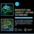 Glow in The Dark Pigment Powder - Neutral and Fluorescent Color for Art Painting, Fine Art, Nail Art Paint, and DIY Crafts - Long Lasting 10+ Color Options - Fluorescent Orange - (8 Ounce)