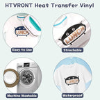 HTVRONT Skin Tone HTV Vinyl Heat Transfer Vinyl Bundle-13 Pack Brown HTV Sheets 10 Assorted Colors Iron on Vinyl with PTFE Sheet