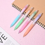 Temiary 4 Pcs Erasable Gel Pens & 10 Pcs Refills, Retractable Ink Pen with Eraser Clear, 0.5mm Fine Point Smooth Writing Make Mistakes Disappear for Crossword Puzzles Note Taking (Black Ink)