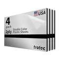 Trotec | Metallic Looking Acrylic Sheet | 12"x24"x1/8", 4 Pcs | Brushed Silver/Black | Metallic Finish - Scratch Resistant for Laser Engraving & Cutting,Printing,Glowforge,Name Plate | USA Made
