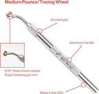 Excel Blades Pounce Wheel - 5/16-Inch Stainless Steel Tracing Wheel, Perforating, Cutting, Sewing Patterns, Quilting & Embossing Tool for Tracing Paper and Leather Craft