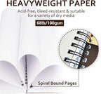9x12 Inch Sketch Book, Sketch Pad, 100 Sheets (68 lb/100gsm), Spiral Bound Artist for Artist Pro & Amateurs | Marker Art, Colored Pencil, Charcoal for Sketching