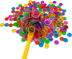 Magnetic Bingo Wand with Chips,6-Pack& 600 Metal Chips, 6 Color Metal Chips-for Large Group Games,Family Game Night, Sensory Bins,Counting and Sorting,Science& Educational Activities