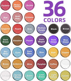 LET'S RESIN 36 Colors Mica Powder, Mica Pigment Powder for Epoxy Resin/UV Resin, Natural Colorant Dye for Soap/Candle Making, Lip Gloss,Nail Polish, Slime and Bath Bomb