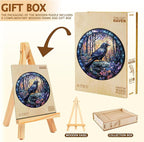 Wooden Puzzles for Adults, Wooden Jigsaw Puzzles, Exquisite Raven Puzzle, Gifts for Family or Friends for Any Holiday.（13.4 * 13.4 in 300pcs）