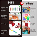 20 Pack 6 Colors Mini Acrylic Paint and Brushes Set for Kids Party Favor, Individual Paints Strips Sets with Brush for Kid, Student Painting Kit for Canvas
