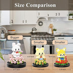Artificial Flower Animal Toy Building Set for Adult,Mini Dog Plant Bonsai Tree,Botanical Collection Gift for Kid,Office Home Decor Building Block,Birthday Gift for Girl Women Mom Friend(Roses)