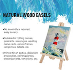 Kinlink 11.8 Inch Tall Wood Easels for Display Set of 8, Display Easel Tabletop, Painting Easel Stand for Artist Students…