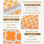 KEYYOOMY 100 Pcs Orange Candy Buffet Bags Small Cookie Bags Polka Dot Paper Treat Bag for Wedding Birthday Party (5 inch x 7 inch)