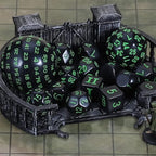 CiaraQ DND Polyhedral Dice Set (15pcs) D4-D100 Game Dice with Dice Bag for Dungeons and Dragons Role Playing Table Games (Black & Green)