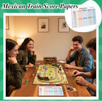 1 Pack 60 Sheets Mexican Train Score Pads Colorful Chicken Foot Dominoes Game Scorepad Adult Mexican Train Score Sheet Scoreboard Paper Record Clearly for Family Game (6.7 x 5 Inches)